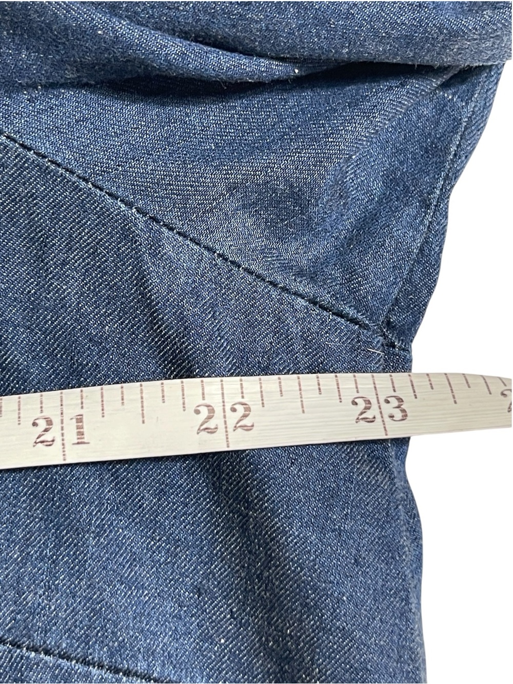 Denim Shirt Dress J.Jill Tall L Tencel Lyocell Roll Tab Sleeve Pockets - Picture 5 of 9